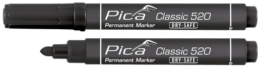 [PI52046] MARCADOR PICA 520 PERMANENENTE TIPO BALA NEGRO