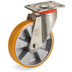 [TE6576100] RUEDA SERIE 65-AL SOPORTE GIRATORIO PLETINA P 100 mm