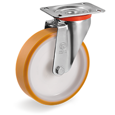 [TE6642100] RUEDA SERIE 66 SOPORTE GIRATORIO PLETINA NL 100 mm