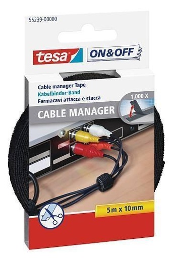 [TS55239000000] 55239 CINTA AGRUPAR CABLES 5m X 10mm NEGRA