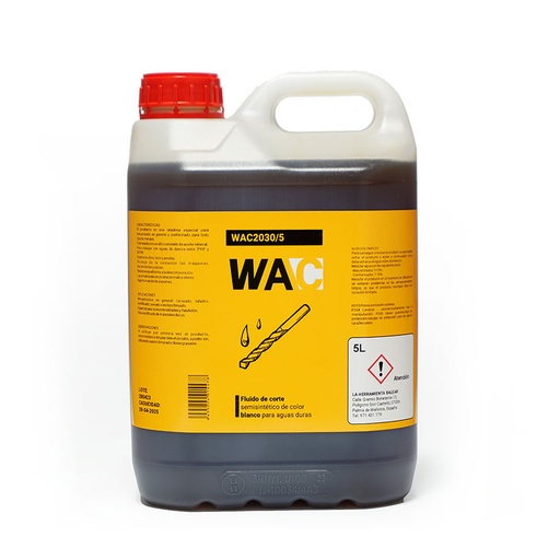 [WAC2030/5] TALADRINA BLANCA AGUAS DURAS WAC 5 l