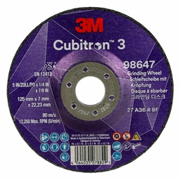 [3M7100303982] DISCO DE DESBASTE CUBITRÓN 3 T27 125 mm X 7mm