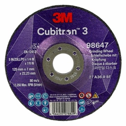 [3M7100303982] DISCO DE DESBASTE CUBITRON 3 T27 125 mm X 7mm