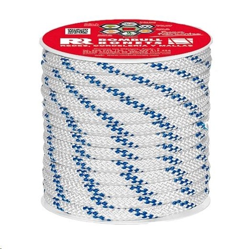 [R466410002244] CUERDA POLIAMIDA TRENZADA CON ALMA MT BLANCA 6 mm 25 m
