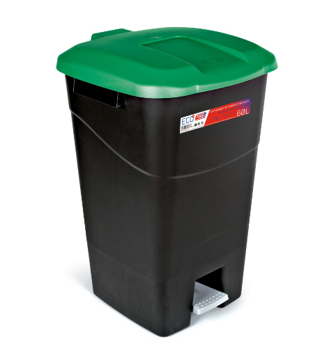 [TA431036] CONTENEDOR RESIDUOS 60L NEGRO/VERDE