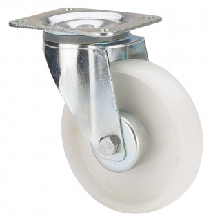 [ALTW0196] RUEDA GIRATORIA PLETINA SERIE 130 POLIAMIX BLANCO 80 mm