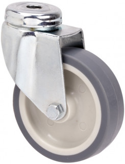 [ALTW0241] RUEDA GIRATORIA CON PASADOR SERIE 401 POLIAMIX GOMA GRIS 50 mm