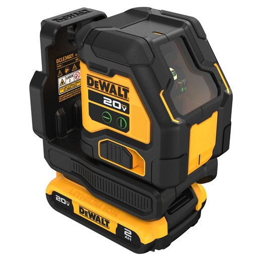[DWDCLE34021D1] NIVEL LASER 2 LÍNEAS EN CRUZ  VERDE XR 18 (Incluye bat.18V-2Ah)