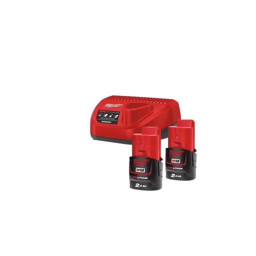 [MWM12NRG2,0] KIT M12 2 BATERÍAS 2AH + CARGADOR