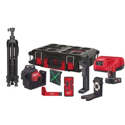 [MILWM123PLKIT401P] NIVEL LASER 3 LINEAS M12 + BATERÍA ( 4,0AH) + CARGADOR