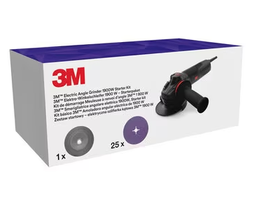 [3M7100332772] KIT AMOLADORA ANGULAR 125mm 1900W + DISCOS 1182C + PLATO SOPORTE