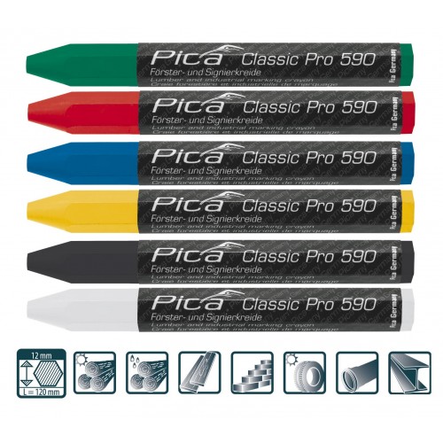 [PI59040] MARCADOR INDUSTRIAL CRAYON ROJO PRO 590