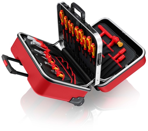[NS-KN989915] MALETA DE HERRAMIENTAS "BIG TWIN MOVE RED" COMPETENCIA ELÉCTRICA KNIPEX 98 99 15