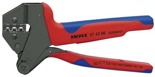 [NS-KN974366] CRIMPADORA PARA SISTEMA DE MORDAZAS INTERCAMBIABLES KNIPEX 97 43 66