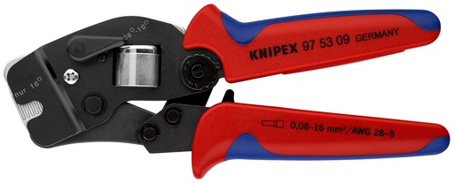 [NS-KN975309SB] KNIPEX 97 53 09 SB ALICATE AUTOAJUSTABLE PARA CRIMPAR PUNTERAS HUECAS DE ACCESO FRONTAL CON MANGOS MULTICOMPONENTES BARNIZADOS 190 MM