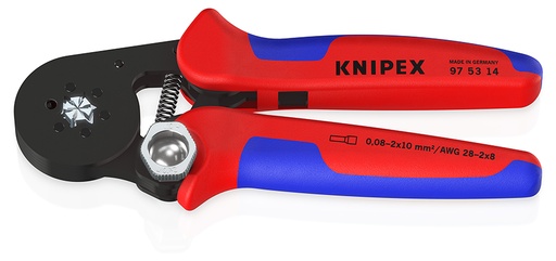 [NS-KN975314SB] KNIPEX 97 53 14 SB ALICATE AUTOAJUSTABLE PARA CRIMPAR PUNTERAS HUECAS DE ACCESO LATERAL CON MANGOS MULTICOMPONENTES BARNIZADOS 180 MM