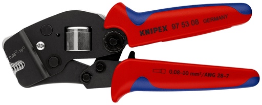 [NS-KN975308SB] KNIPEX 97 53 08 SB ALICATE AUTOAJUSTABLE PARA CRIMPAR PUNTERAS HUECAS DE ACCESO FRONTAL CON MANGOS MULTICOMPONENTES BARNIZADOS 190 MM