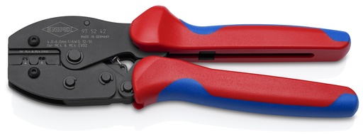 [NS-KN975242SB] KNIPEX 97 52 42 SB PRECIFORCE® ALICATE PARA CRIMPAR TERMINALES PARA CONECTORES MC4/MC4 EVO 2 CON FUNDAS DE PLÁSTICO ANTIDESLIZANTES BARNIZADOS 220 MM