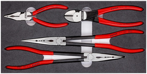 [NS-KN002001V16] KNIPEX 00 20 01 V16 JUEGO DE ALICATES EN ALOJAMIENTO DE ESPUMA 4 UNIDADES