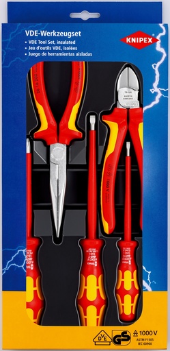[NS-KN002013] KNIPEX 00 20 13 JUEGO DE HERRAMIENTAS AISLADAS VDE 5 PIEZAS