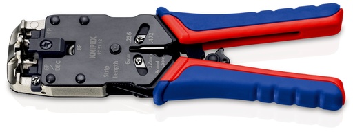 [NS-KN975112SB] KNIPEX 97 51 12 SB ALICATE PARA CRIMPAR CONECTORES WESTERN CON MANGOS MULTICOMPONENTES BARNIZADOS 200 MM