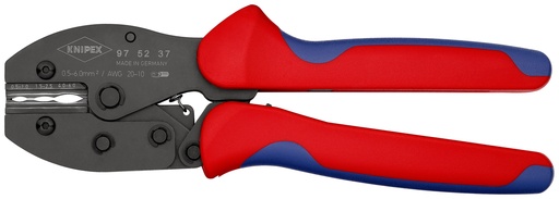 [NS-KN975237] KNIPEX 97 52 37 PRECIFORCE® ALICATE PARA CRIMPAR TERMINALES CON MANGOS MULTICOMPONENTES BARNIZADOS 220 MM