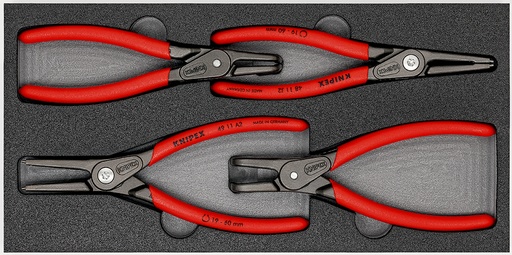 [NS-KN002001V09] KNIPEX 00 20 01 V09 JUEGO DE ALICATES EN ALOJAMIENTO DE ESPUMA 4 UNIDADES