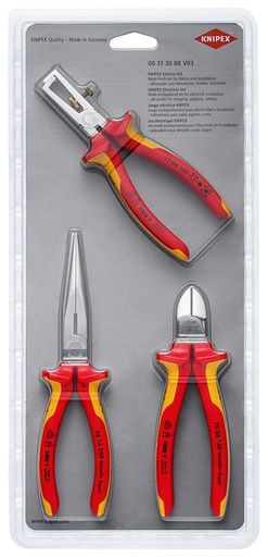 [NS-KN003130BKV03] KNIPEX 00 31 30 BK V03 JUEGO ELÉCTRICO