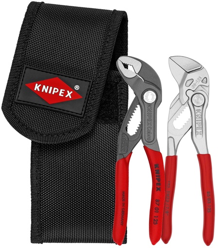 [NS-KN002072V04] KNIPEX 00 20 72 V04 JUEGO DE ALICATES MINI EN PORTAHERRAMIENTAS PARA EL CINTURÓN 1 X 87 01 125, 1 X 86 03 125 160 MM
