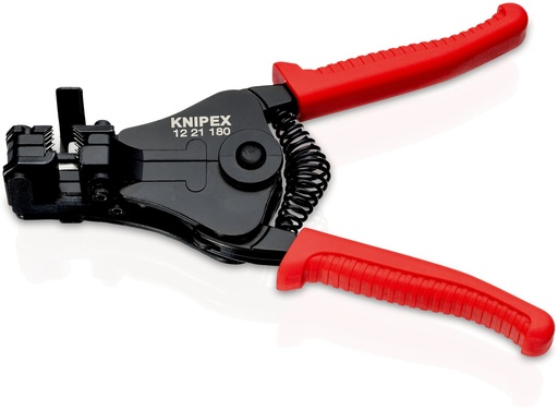 [NS-KN1221180SB] KNIPEX 12 21 180 SB ALICATE PELACABLES CON CUCHILLAS DE FORMA PRECISA CON FUNDAS DE PLÁSTICO NEGRO, LACADO 180 MM
