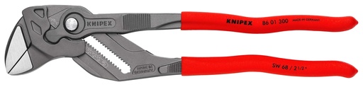 [NS-KN8601300] KNIPEX 86 01 300 TENAZA LLAVE ALICATE Y LLAVE EN UNA SOLA HERRAMIENTA MANGOS PLASTICOS POR INMERSIÓN ANTIDESLIZANTES GRIS ATRAMENTADO 305 MM