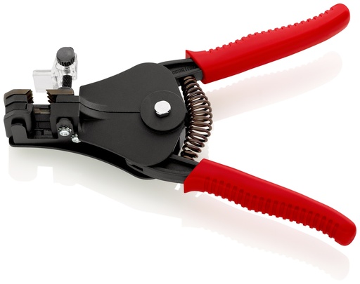 [NS-KN1211180EAN] KNIPEX 12 11 180 EAN ALICATE PELACABLES CON CUCHILLAS DE FORMA PRECISA CON FUNDAS DE PLÁSTICO NEGRO, LACADO 180 MM