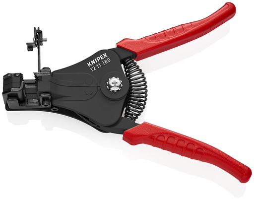 [NS-KN1211180] KNIPEX 12 11 180 ALICATE PELACABLES CON CUCHILLAS DE FORMA PRECISA CON FUNDAS DE PLÁSTICO NEGRO, LACADO 180 MM