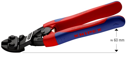[NS-KN7142200] KNIPEX 71 42 200 COBOLT® CON FUNDAS ESBELTAS EN DOS COMPONENTES NEGRO ATRAMENTADO 200 MM