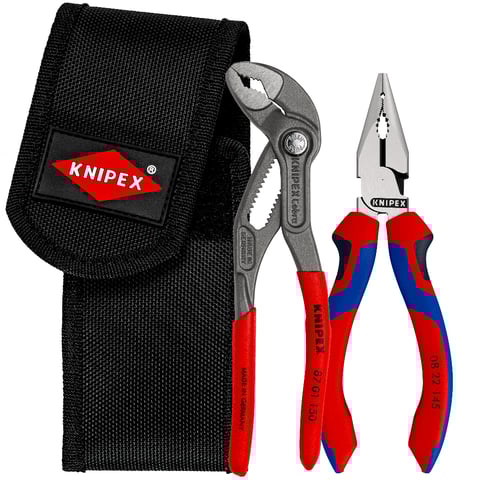 [NS-KN002072V06] KNIPEX 00 20 72 V06 JUEGO DE ALICATES MINI EN PORTAHERRAMIENTAS PARA EL CINTURÓN 1 X 08 22 145, 1 X 87 01 150 160 MM