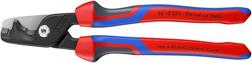 [NS-KN9512225] KNIPEX 95 12 225 STEPCUT® XL CORTACABLES CON CORTE ESCALONADO CON MANGOS CONFORT BARNIZADOS 232 MM