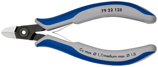 [NS-KN7922125] KNIPEX 79 22 125 ALICATES DE PRECISIÓN DE CORTE DIAGONAL PARA ELECTRÓNICA CON MANGOS MULTICOMPONENTES BARNIZADOS 125 MM