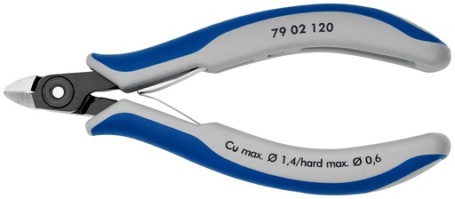 [NS-KN7902120] KNIPEX 79 02 120 ALICATES DE PRECISIÓN DE CORTE DIAGONAL PARA ELECTRÓNICA CON MANGOS MULTICOMPONENTES BARNIZADOS 120 MM