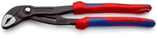 [NS-KN8702300T] KNIPEX 87 02 300 T COBRA® TENAZILLAS PICO LORO CON FUNDAS MULTICOMPONENTES, CON ANILLA DE FIJACIÓN INTEGRADA PARA COLOCAR UN DISPOSITIVO DE PROTECCIÓN ANTICAÍDAS GRIS ATRAMENTADO 300 MM