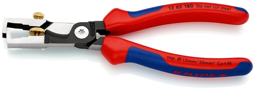 [NS-KN1362180SB] KNIPEX 13 62 180 SB STRIX® ALICATE PELACABLES CON TIJERAS CORTACABLES CON MANGOS MULTICOMPONENTES NEGRO ATRAMENTADO 180 MM