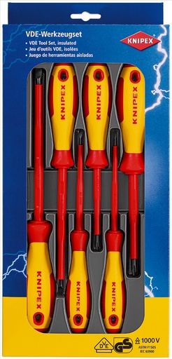 [NS-KN002012V01] KNIPEX 00 20 12 V01 JUEGO DE DESTORNILLADORES DE 6 PIEZAS