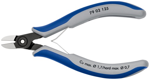 [NS-KN7902125] KNIPEX 79 02 125 ALICATES DE PRECISIÓN DE CORTE DIAGONAL PARA ELECTRÓNICA CON MANGOS MULTICOMPONENTES BARNIZADOS 125 MM