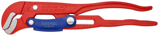 [NS-KN8360010] KNIPEX 83 60 010 LLAVE PARA TUBOS EN FORMA DE S CON AJUSTE RÁPIDO RECUBIERTO DE PINTURA PULVERIZADA, ROJO 330 MM