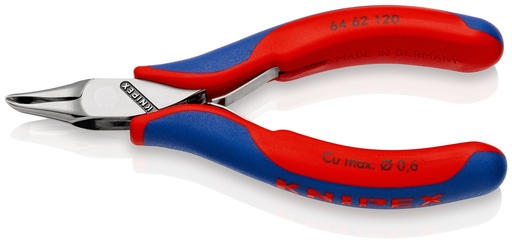 [NS-KN6462120] KNIPEX 64 62 120 ALICATE DE CORTE FRONTAL PARA ELECTRÓNICA CON MANGOS MULTICOMPONENTES 120 MM
