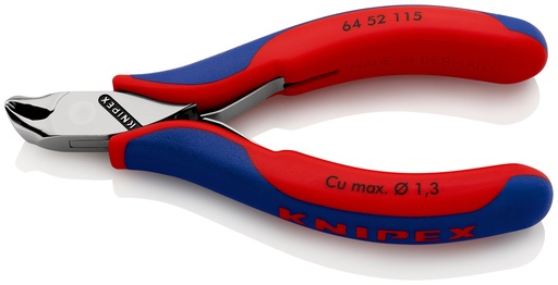 [NS-KN6452115] KNIPEX 64 52 115 ALICATE DE CORTE FRONTAL PARA ELECTRÓNICA CON MANGOS MULTICOMPONENTES 115 MM