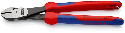 [NS-KN7402250TBK] KNIPEX 74 02 250 T BK ALICATES DE CORTE DIAGONAL DE FUERZA CON FUNDAS MULTICOMPONENTES, CON ANILLA DE FIJACIÓN INTEGRADA PARA COLOCAR UN DISPOSITIVO DE PROTECCIÓN ANTICAÍDAS NEGRO ATRAMENTADO 250 MM
