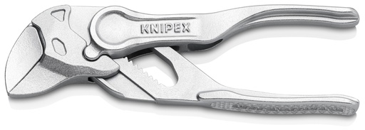 [NS-KN8604100] KNIPEX 86 04 100 TENAZA LLAVE XS ALICATE Y LLAVE EN UNA SOLA HERRAMIENTA SUPERFICIE RUGOSA Y EN RELIEVE CROMADO 100 MM