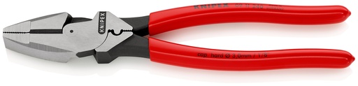[NS-KN0911240] KNIPEX 09 11 240 ALICATE UNIVERSAL DE FUERZA "LINEMAN" MODELO AMERICANO MANGOS PLASTICOS POR INMERSIÓN ANTIDESLIZANTES NEGRO ATRAMENTADO 240 MM