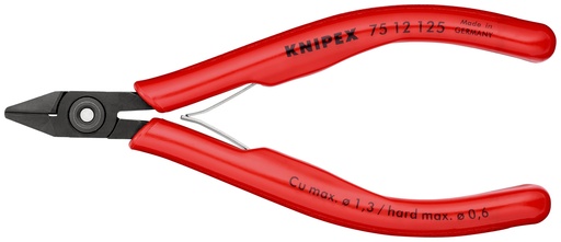 [NS-KN7512125] KNIPEX 75 12 125 ALICATES DE CORTE DIAGONAL PARA ELECTRÓNICA CON FUNDAS DE PLÁSTICO BARNIZADOS 125 MM