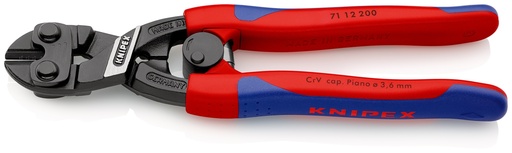 [NS-KN7112200] KNIPEX 71 12 200 COBOLT® CORTABULONES COMPACTO CON FUNDAS ESBELTAS EN DOS COMPONENTES NEGRO ATRAMENTADO 200 MM
